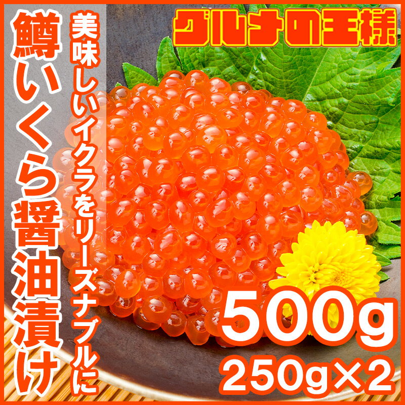 送料無料 イクラ醤油漬け 合計500g 250g×2 鱒いくら 鮭鱒いくら いくら醤油漬け 鱒子 鱒卵 醤油いくら いくら丼 イクラ丼 味付けいくら 味付けイク...
