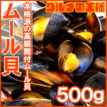 ムール貝 ボイル 殻つき 500g 解凍後そのまま食べられます。【輸入食材 築地市場 豊洲市場 鍋 パスタ パエリア ブイヤベース 香草焼き ワイン蒸し イタリアン スパニッシュ ムール貝通販 ギフト】