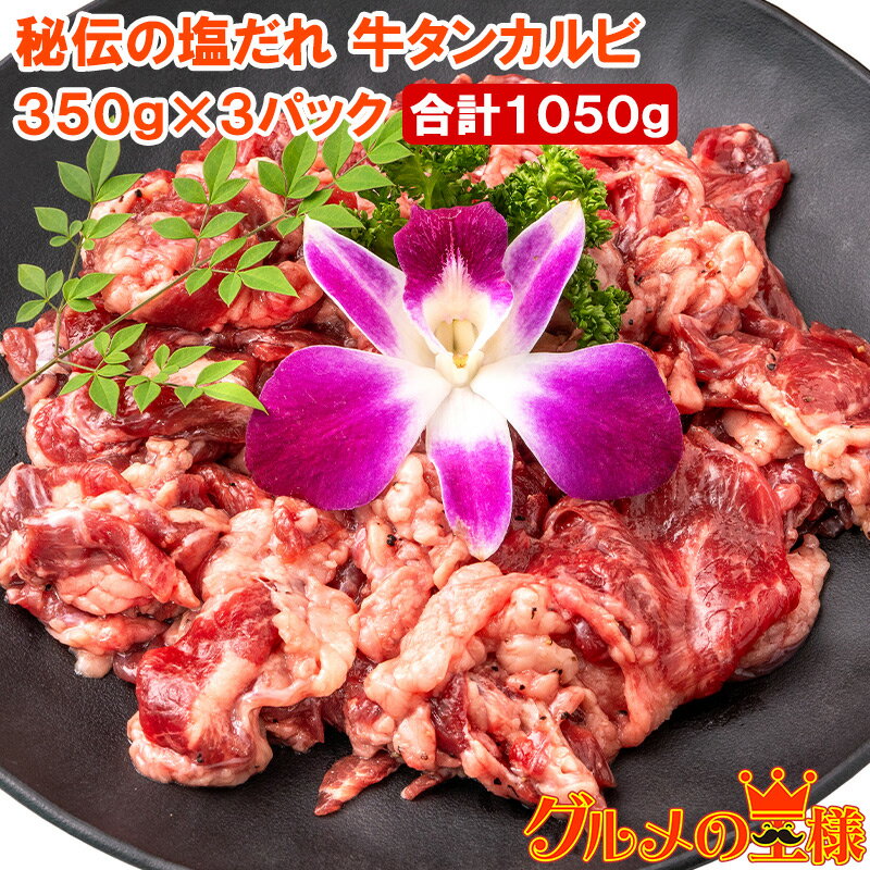 送料無料 塩ダレ 牛タン カルビ 合計 1050g 350g×3パック 業務用 焼肉 牛たんカルビ 秘伝の塩だれ 味付け タン たん 仙台名物 ぎゅうたん 加工牛肉 たん塩 タン塩 アメリカ産 焼肉丼 鉄板焼き ステーキ BBQ バーベキュー お中元 お歳暮 豊洲市場 ギフト 1