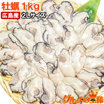 送料無料 広島産 カキ 牡蠣 1kg 大粒 牡蠣むき身 2Lサイズ 殻剥き不要＆小さくなりにくい加熱用で濃厚な風味！【冷凍 生牡蠣 かき カキ 牡蛎 牡蠣鍋 カキフライ 牡蠣フライ 築地市場 豊洲市場 ギフト】n