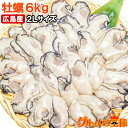 送料無料 広島産 カキ 牡蠣 6kg 1kg×6 むき身 大粒 2Lサイズ 殻剥き不要&小さくなりにくい加熱用で濃厚な風味 冷凍 生牡蠣 かき カキ 牡蛎 牡蠣...