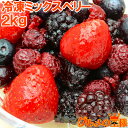 冷凍ミックスベリー 2kg 500g×4パック 無添加の冷凍果実ミックスをたっぷりと ブルーベリー、ラズベリー、ブラックベリー、ストロベリー 冷凍フルーツ 冷凍...