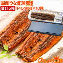 国産うなぎ蒲焼き ギフト箱 5箱 平均140g前後×10尾入り 柔らかうなぎを丁寧に焼き上げた国産の最高級品質 デパ地下にも卸す逸品 土用の丑 うなぎ ウナギ ...