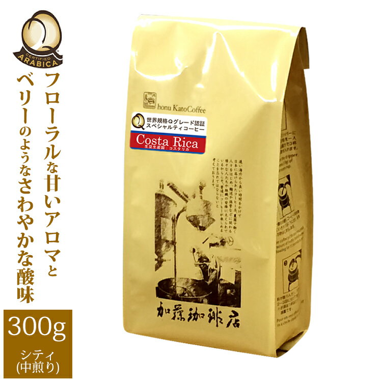 コスタリカ世界規格Qグレード珈琲豆（300g）/グルメコーヒー豆専門加藤珈琲店/珈琲豆