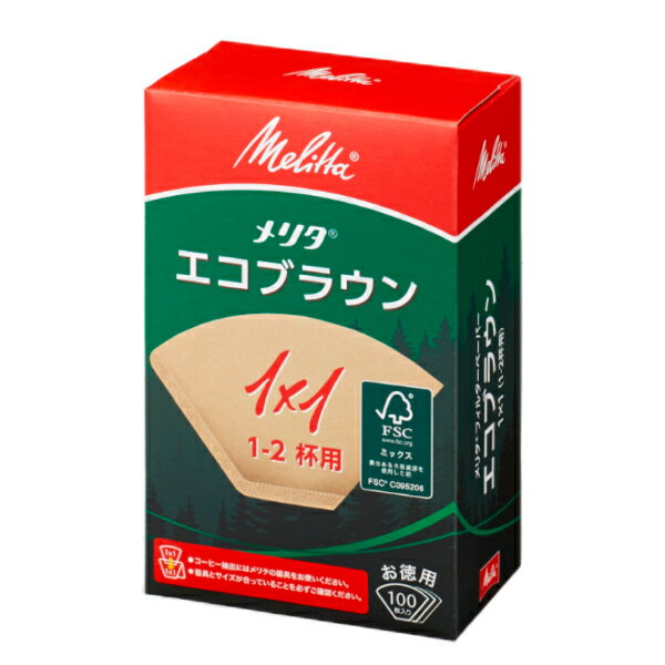 エコフィルターペーパーブラウン1×1G/メリタ（Melitta）/グルメコーヒー豆専門加藤珈琲店