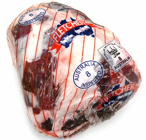 Lamb - マトンレッグ/マトンモモ肉《ケース約25kg》【羊肉 モモ肉 ブロック肉 ジンギスカン用 焼き肉用 カレー用 ビリヤニ用 煮込み用（オーストラリア産 フレッチャー社）】【冷凍 不定貫2,750円/kgで再計算】