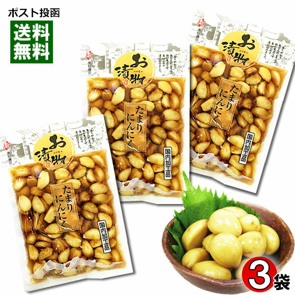 【メール便送料無料】北杜食品 たまりにんにく 国内加工品 160g×3袋セット