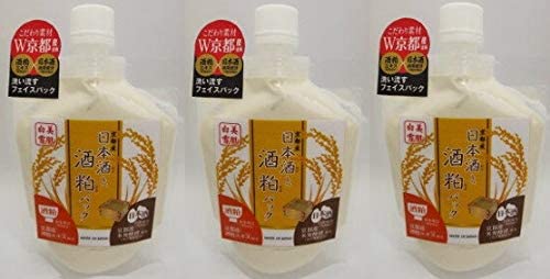 白美雪肌　日本酒と酒粕パック (1個170g)　3個セット