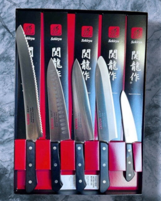 Rakuten - 日本製　関産 関龍作ステンレス包丁 5本セット