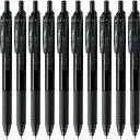 ぺんてる ボールペン ゲルインキ エナージェル エス 0.5mm ブラック軸 BLN125-A 黒 10本 送料無料