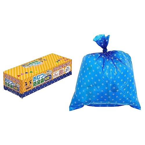 青/-/C01122・PatternName:200枚入・パッケージ個数:1・ゴミの日までおむつが臭わない！激落ちくんの強力防臭袋です。・一般的な5層フィルムより強力な7層フィルムを採用。使用済みおむつのうんちの臭いモレを防ぎます。・抗菌機能付きなので、外出先から持ち帰るときも菌の増殖を抑制します。・中身が透けにくい「ネイビー×星柄」のかわいいデザインです。・赤ちゃんのおむつだけでなく、生ゴミ用やペットのうんち袋として、また、介護用でもご使用いただけます。商品紹介 ●ゴミの日まで臭い漏れを防ぐ防臭袋です。 ●7層フィルム構造でにおい漏れをブロックします。抗菌機能付きなので、ゴミ箱の中で菌の増殖を抑制します。 ●中身が透けにくいネイビー×星柄のデザインです。 ●赤ちゃん用紙おむつ約1枚分のサイズです。 ●おむつ以外にも生ゴミ・ペットの散歩等にも使えます。 原材料・成分 ポリエチレン、ナイロン他