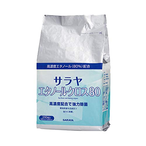 サラヤ 除菌クロス エタノールクロス80 250枚 詰替用 44161 送料無料