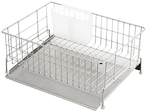 ヨシカワ 水切りラック 水切りかご 日本製 水の流れるステンレス水切り シルバー 27×36×15.5cm 1305134..