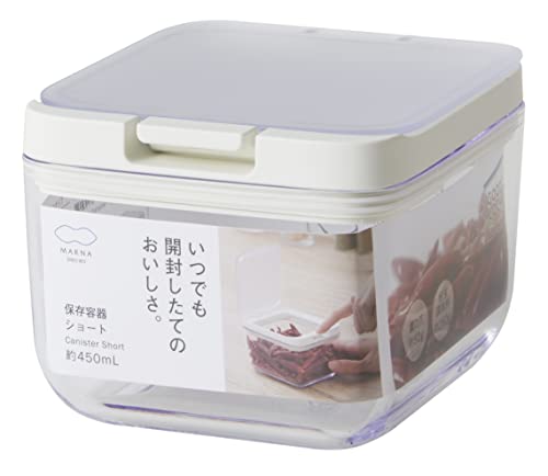 マーナ (marna) 保存容器 (ショート/クリア) キッチン 収納 プラスチック (食材 調味料 湿気防止) グッドロックコンテナ 送料無料