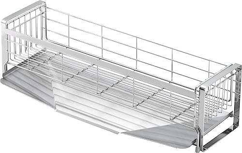 ヨシカワ 水切りラック 水切りかご 日本製 シンクサイド 幅の広がるスタイリッシュ 水切り 15×57cm 1306233 食器 水切り 送料無料