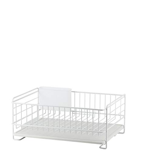 パール金属 鉄 食器 水切り かご バスケット ホワイト 珪藻土トレー付 AZ-5507 送料無料