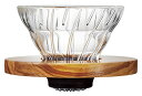 HARIO (ハリオ) V60 耐熱ガラス透過 コーヒードリッパー オリーブウッド 01 コーヒードリップ 1~2杯用 VDGR-01- 送料無料