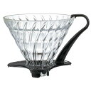 HARIO(ハリオ) V60 耐熱ガラス透過ドリッパー 03 1~6杯用 ブラック 日本製 VDGN-03-B 送料無料