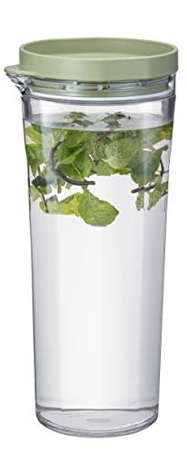 HARIO(ハリオ) フリーザーポット JUSIO 実用容量1100ml スモーキーグリーン トライタン 割れにくい 熱湯・食洗器OK 送料無料