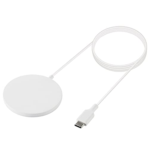 エレコム ワイヤレス充電器 マグネット内蔵 7.5W ケーブル一体 (1m) ホワイト W-MA02WH 送料無料