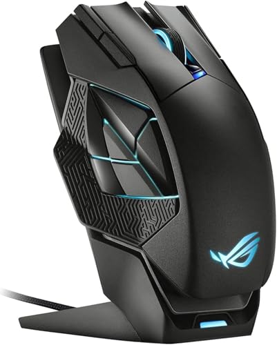 ASUSTek ゲーミングマウス ワイヤレス ROG Spatha X MMO 19000dpi 12個プログラムボタン デュアルモード 送料無料