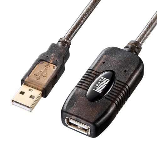 ブラック/約5m/KB-USB-R205N・パッケージ個数:1・USBケーブルの規格（機器間最長ケーブル長5m）を超えて、さらに5m延長できるリピーターケーブルです。・減衰したUSB信号を復元する信号増幅補正回路を内蔵することで最大5mの延長を実現しています。・各OSに含まれているドライバを使用しますので、特別なソフトウェアのインストールの必要がありません。・一般的なUSBケーブルと同じくバスパワーで動作します。・最大3本まで連結（デイジーチェーン）接続することができ、最大15m（5m×3）まで延長できます。※3本のディジーチェーン接続の場合、消費電流は合計で153mAとなります。＜ご購入前にご確認ください＞■電源:バスパワー ※接続する機器の消費電流が本製品の供給電流を超える場合、バスパワーで正常に動作しない場合があります。 ■環境条件: 動作温度/0℃~60℃ 保存温度/-20℃~85℃ 動作湿度/0~80% 保存湿度/0~80% ■通信速度:480Mbps、12Mbps、1.5Mbps(理論値) ■消費電流:最大約51mA ■コネクタ形状: USB Aコネクタ メス×1(ダウンストリーム) USB Aコネクタ オス×1(アップストリーム) ■ケーブル長:約5m
