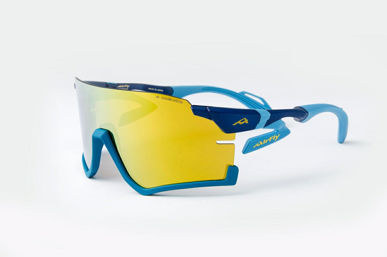 Rakuten - AirFly エアフライ AF-306 C-1RE BLUE MATT【VITESSE】 | サングラス ブルーライト 度付き 度なし 度入り 度あり 乱視 伊達 メンズ レディース 本格 おしゃれ フレーム 高級