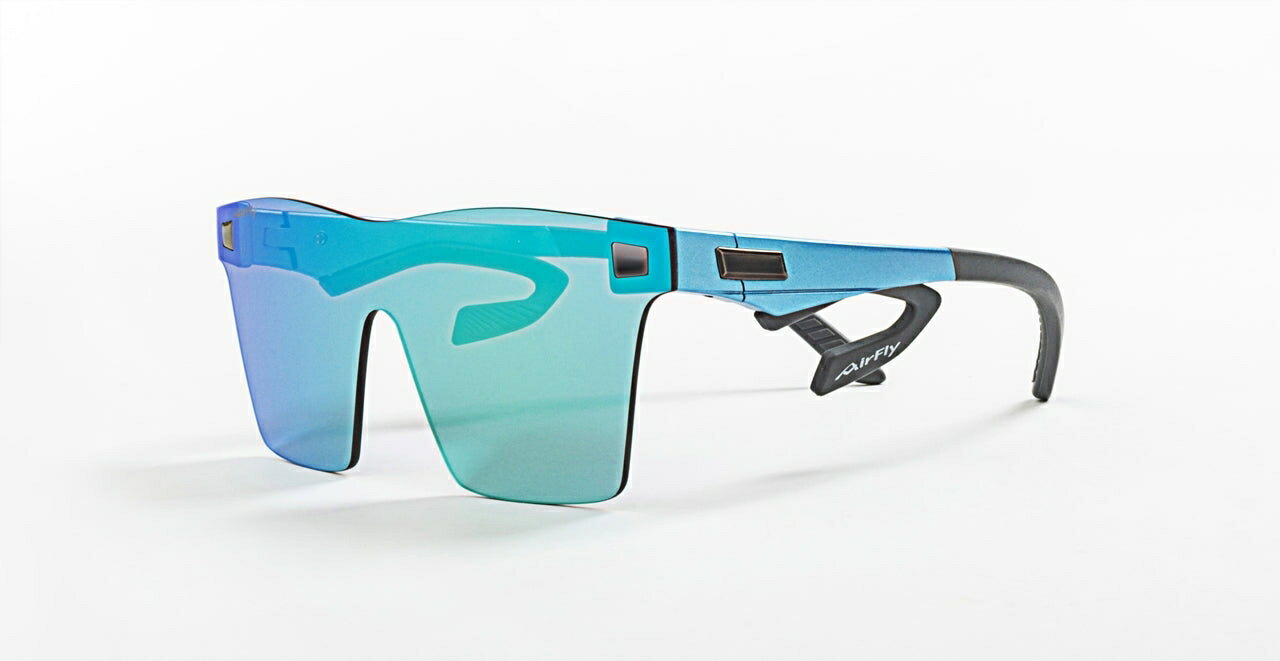 Rakuten - AirFly エアフライ AF-501 C-5 Aqua Blue / Green Mirror Lens | サングラス ブルーライト 度付き 度なし 度入り 度あり 乱視 伊達 メンズ レディース 本格 おしゃれ フレーム 高級