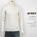 Avirex ArbNX  VlbN R}hTVc u AVIREX L/S RIB COMMANDO V-NECK T-SHIRT 6163484-01yEABbNXz