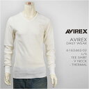 AVIREX ArbNX fC[  TVc VlbN T[} AVIREX DAILY L/S TEE SHIRT V NECK THERMAL 6163462-02 yTEbtEfC[EFAz