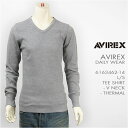 AVIREX ArbNX fC[  TVc VlbN T[} AVIREX DAILY L/S TEE SHIRT V NECK THERMAL 6163462-14 yTEbtEfC[EFAz