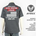 Avirex ArbNX [eBeB[Vc AVIREX SS UTILITY SHIRT SPECIAL OPERATIONS COMMAND 6195107-19yKiEE~^[EhJEz