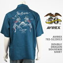 AVIREX アビレックス ダブルドラゴン スーベニア シャツ AVIREX DOUBLE DRAGON SOUVENIR SHIRT 783-5123013-110【国内正規品/ミリタリー/刺繍/半袖/7835123013】