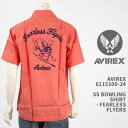 Avirex ArbNX {[O Vc tBAX tC[Y AVIREX SS BOWLING SHIRT FEARLESS FLYERS 6115100-24yKi/Z/hJ/z