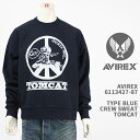 Avirex ArbNX ^Cvu[ N[lbN XEFbg gLbg AVIREX TYPE BLUE CREW NECK SWEAT TOMCAT 6113427-87yKi/~^[/g[i[/z