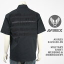 Avirex ArbNX ~^[Vc EFrO  hJ AVIREX MILITARY SHIRT WEBBING & EMBROIDERY 6125100-09yKi/z