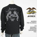 Avirex アビレックス 長袖Tシャツ ダブルドラゴン スーベニア AVIREX LS DOUBLE DRAGON SOUVENIR TEE 783-5130011-010【国内正規品/7835130011/ロンT/50周年記念/50th】(4)