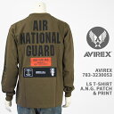 Avirex ArbNX pb`vg  TVc GA[ iVi K[h AVIREX AIR NATIONAL GUARD PATCH & PRINT LS T-SHIRT 783-3230053-310yKi/N[lbN/Tz