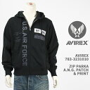 Avirex ArbNX pb`vg Wbv p[J[ GA[ iVi K[h AVIREX AIR NATIONAL GUARD PATCH & PRINT ZIP PARKA 783-3231010-010yKi/~^[/WbvAbv/tWbvz