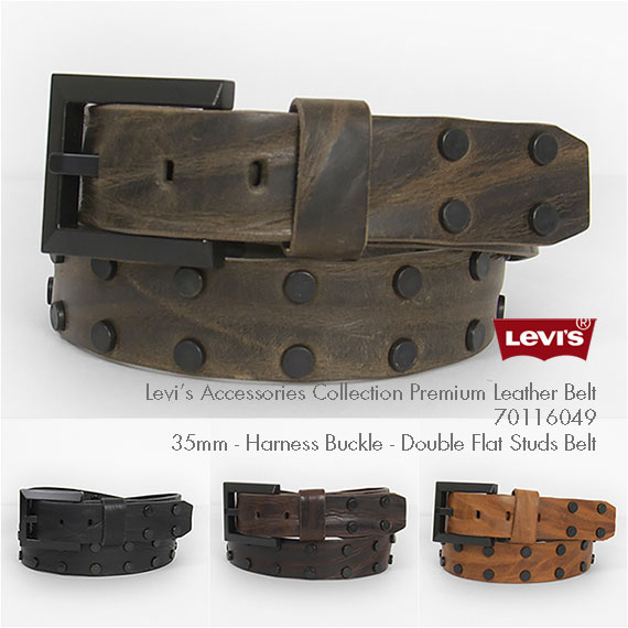 ̵ۥ꡼Хץߥࡦ쥶٥ ֥롦եåȥå쥶٥ ( Levi's Premium Leather Belt 70116049 )