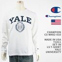 Champion `sI ChCUSA T1011 ZbgC  TVc CF[w CHAMPION MADE IN USA T1011 SET-IN LS TEE YALE UNIVERSITY C5-W402-010yKi/G[w/čz