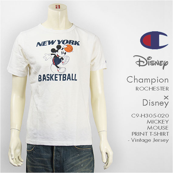 【送料無料 国内正規品】Champion x Disney チャンピオン ミッキーマウス 半袖 プリントTシャツ Champion ROCHESTER T-SHIRT MICKEY MOUSE C9-H305-020【smtb-tk】