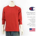 yKizChampion `sI ChCUSA T1011 O 7 TVc Champion MADE IN USA T1011 RAGLAN 3/4 SLEEVE T-SHIRT C5-U401-970