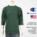 Champion `sI ChCUSA T1011 7 tbg{[TVc CHAMPION MADE IN USA T1011 3/4 SLEEVE FOOTBALL T-SHIRT C5-P405-560yKi/č/n/z