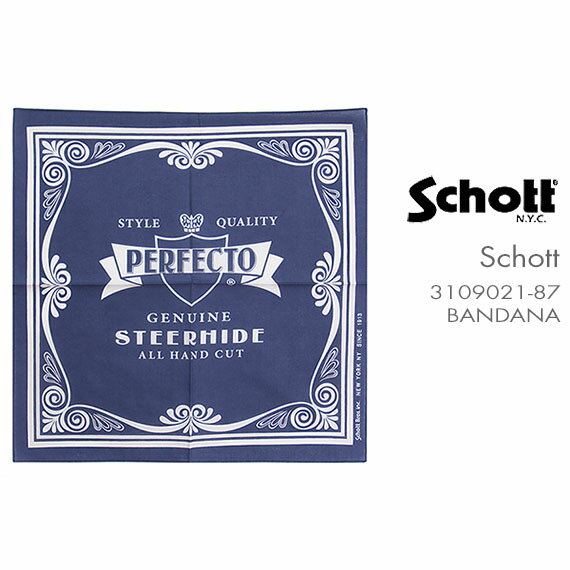 【国内正規品】Schott ショット バンダナ パーフェクト Schott BANDANA PERFECTO 3109021-87 【オールドロゴ・メール便対応】