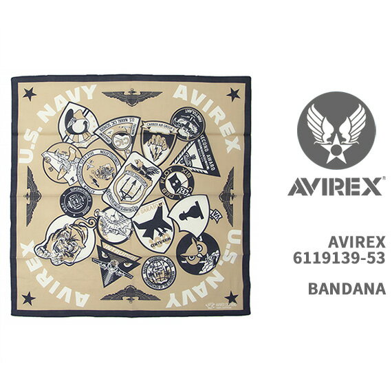 Avirex アビレックス バンダナ AVIREX BANDANA 6119139-53【国内正規品/ロゴ/ミリタリー/クリックポスト対応可】