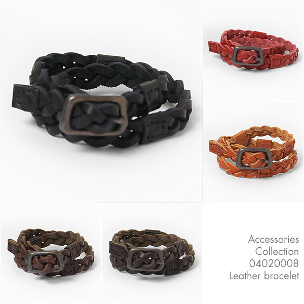 楽天ジーンズ　ジーパ　ウェブサイト【クリックポスト対応可】レザー ブレスレット Leather Bracelet 04020008【本革】