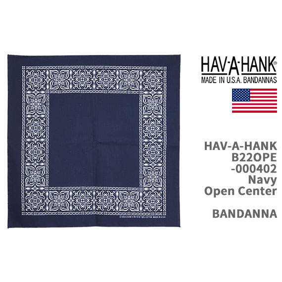 Hav-A-Hank ハバハンク バンダナ HAV-A-HANK BANDANNA OPEN CENTER PAISLEYS MADE IN THE USA B22OPE-000402【米国製/クリックポスト対応可】