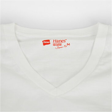 Hanes ヘインズ 半袖 ジャパンフィット Vネック Tシャツ 2枚組 無地 ホワイト Hanes Underwear Japan Fit V Neck T-SHIRT H5115-010