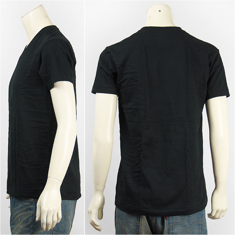 【日本製】Hanes ヘインズ プレミアム 半袖 ジャパンフィット Vネック Tシャツ 無地 ブラック Hanes PREMIUM Japan Fit V Neck T-SHIRT HM1-F002-090 Made in Japan